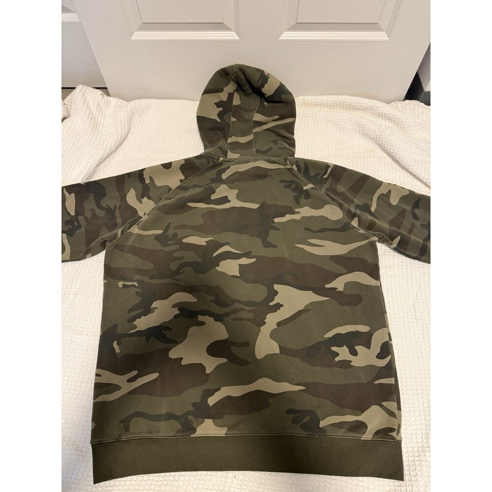 CSG Men's Green Camo Fleece Pullover Hoodie 3XL Big & Tall Pockets Drawstring - Picture 2 of 11